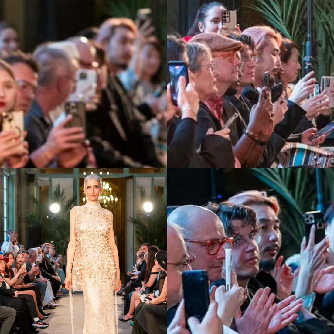 Paris Fashion Week runway and audience moments including Junichi Matsuda